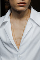 ACUTO White Flannel Shirt with Notched Collar